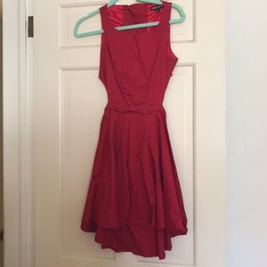 Red Dress, worn twice. Open back.